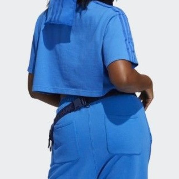 Adidas Originals Women's Glow blue Ivy Park Crop Top H61694 - Picture 2 of 4